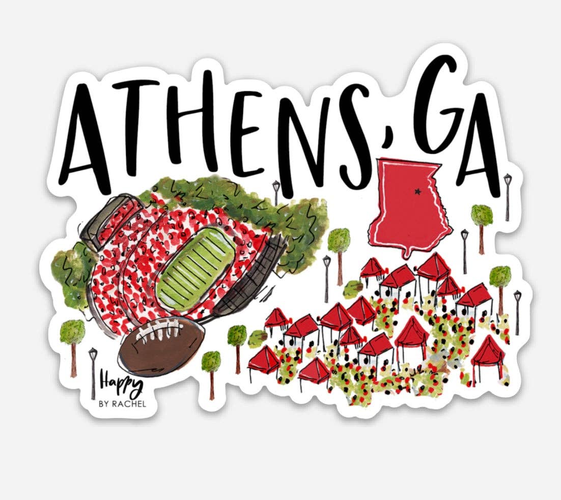 Athens, GA Game Day Sticker