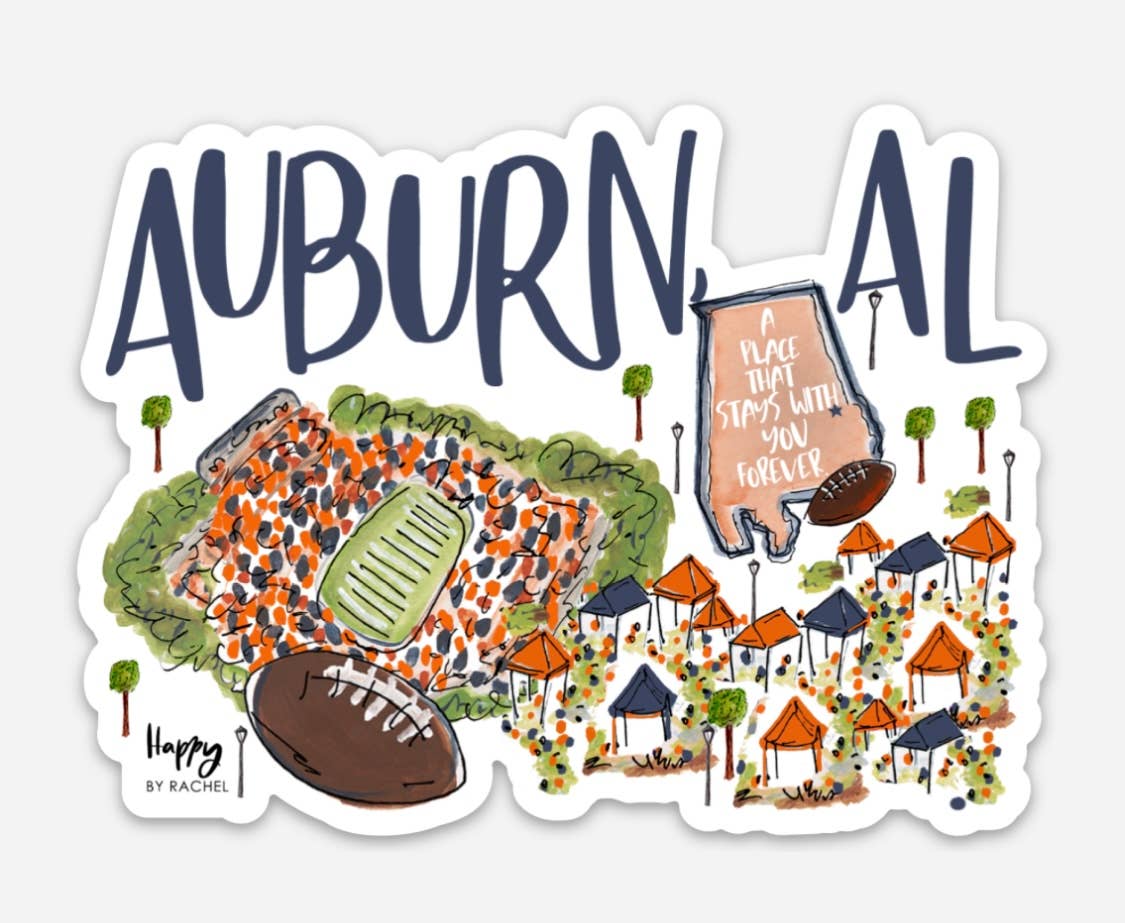 Auburn, AL Game Day Sticker