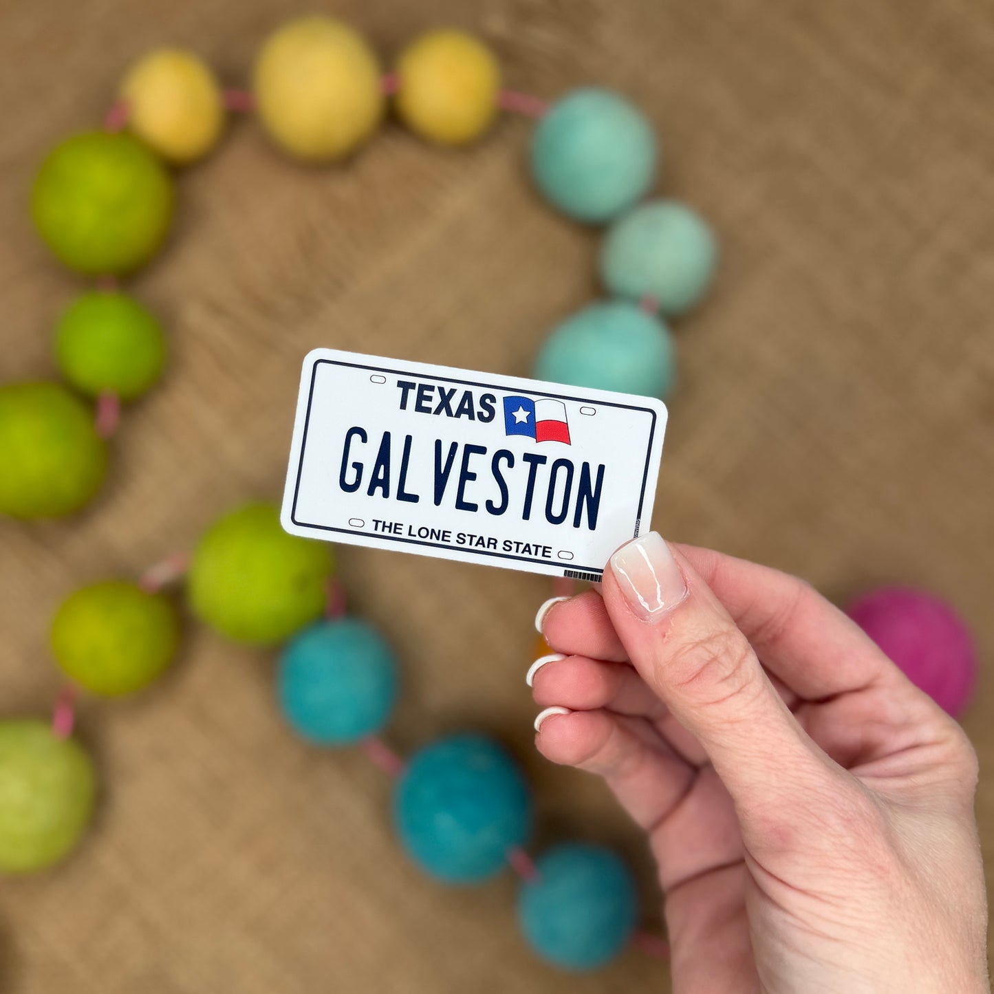 Galveston, TX License Plate Sticker