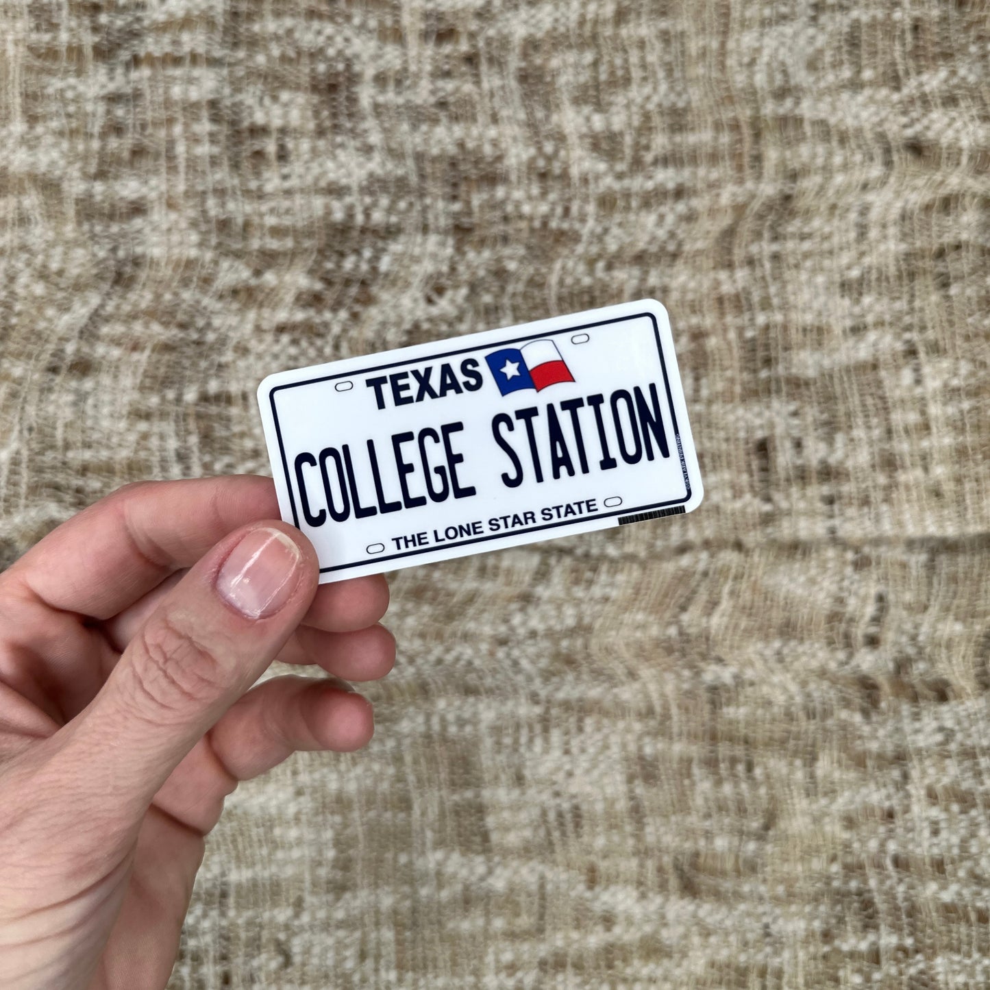 College Station, Texas License Plate Sticker