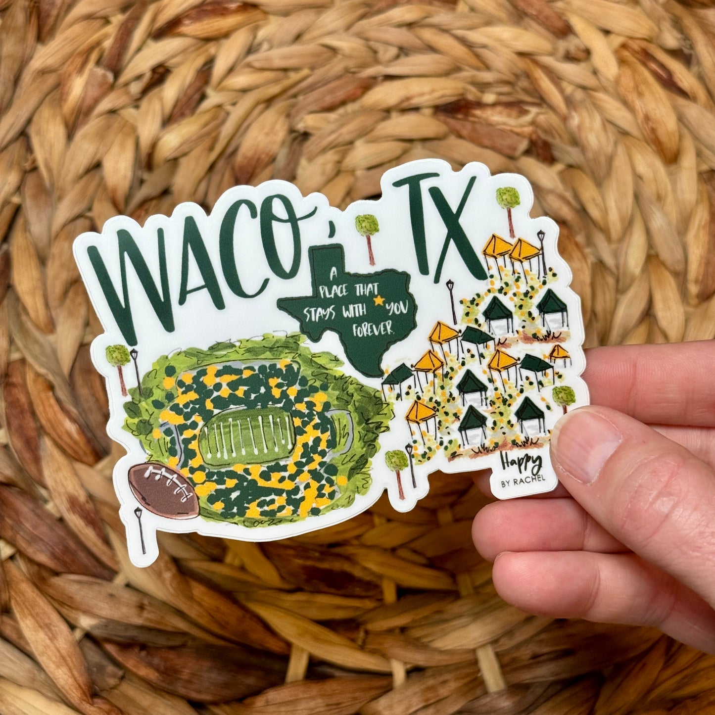 Waco, TX Game Day Sticker