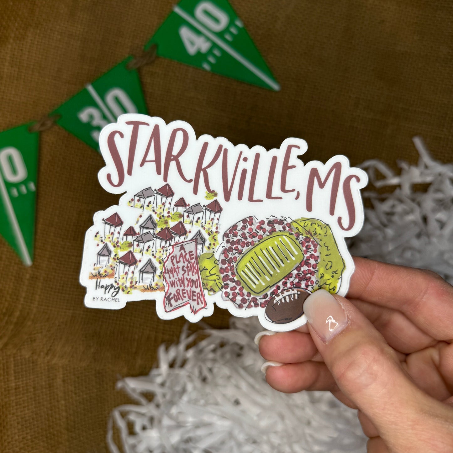 Starkville, MS Game Day Sticker