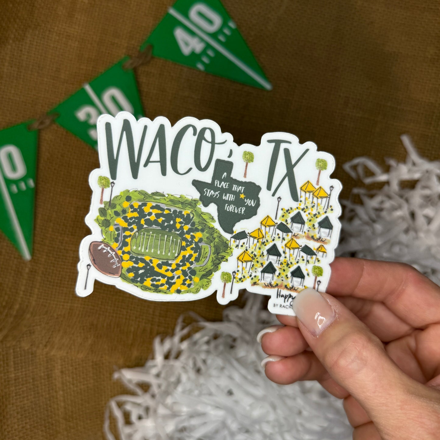 Waco, TX Game Day Sticker
