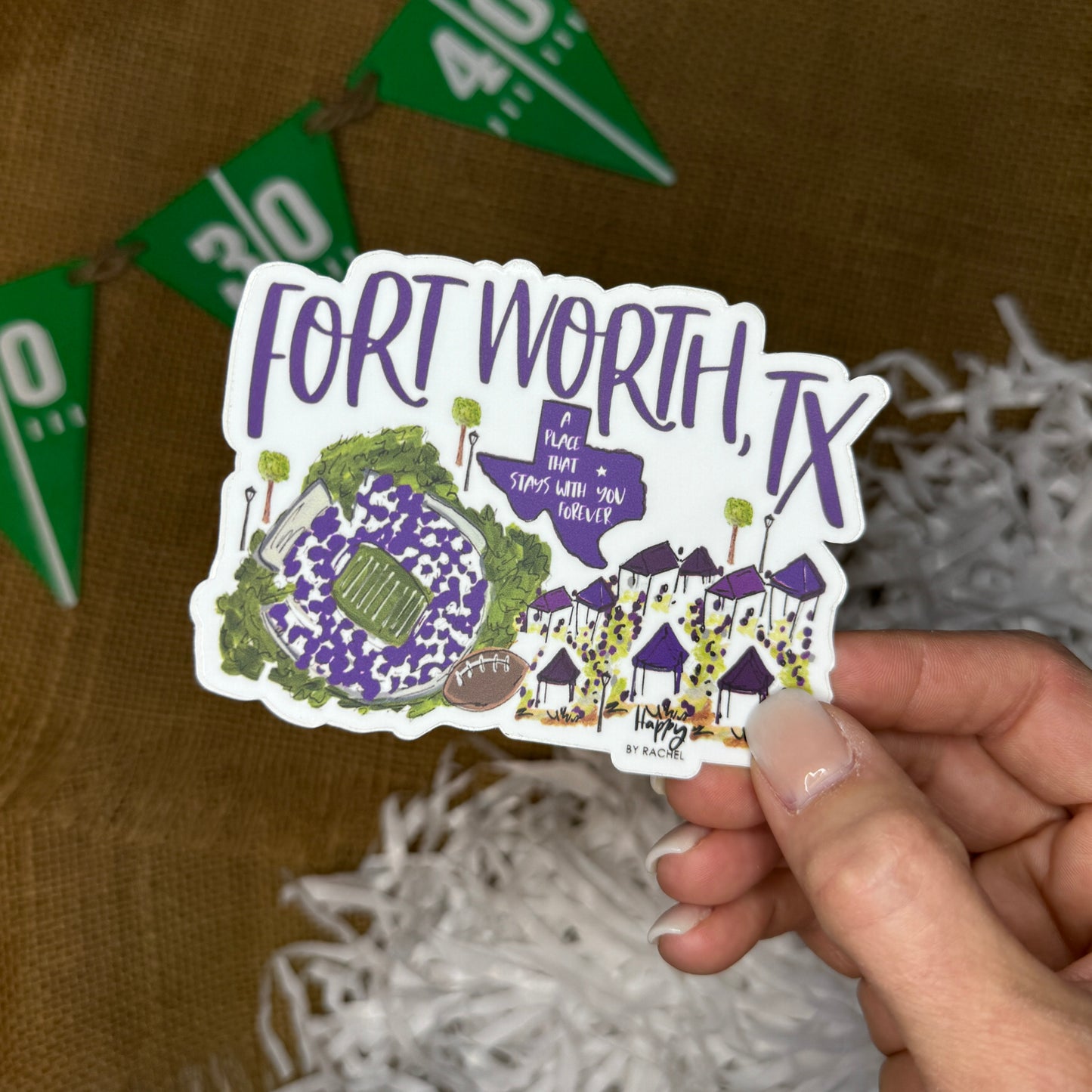 Fort Worth, TX Game Day Sticker
