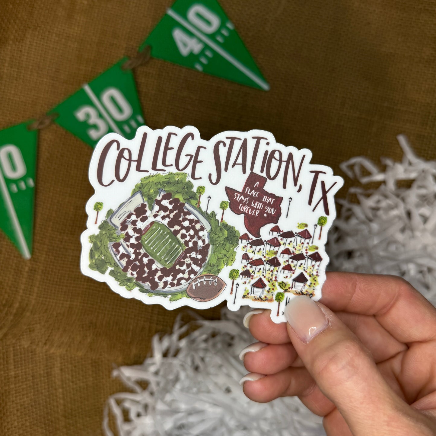 College Station, TX Game Day Sticker