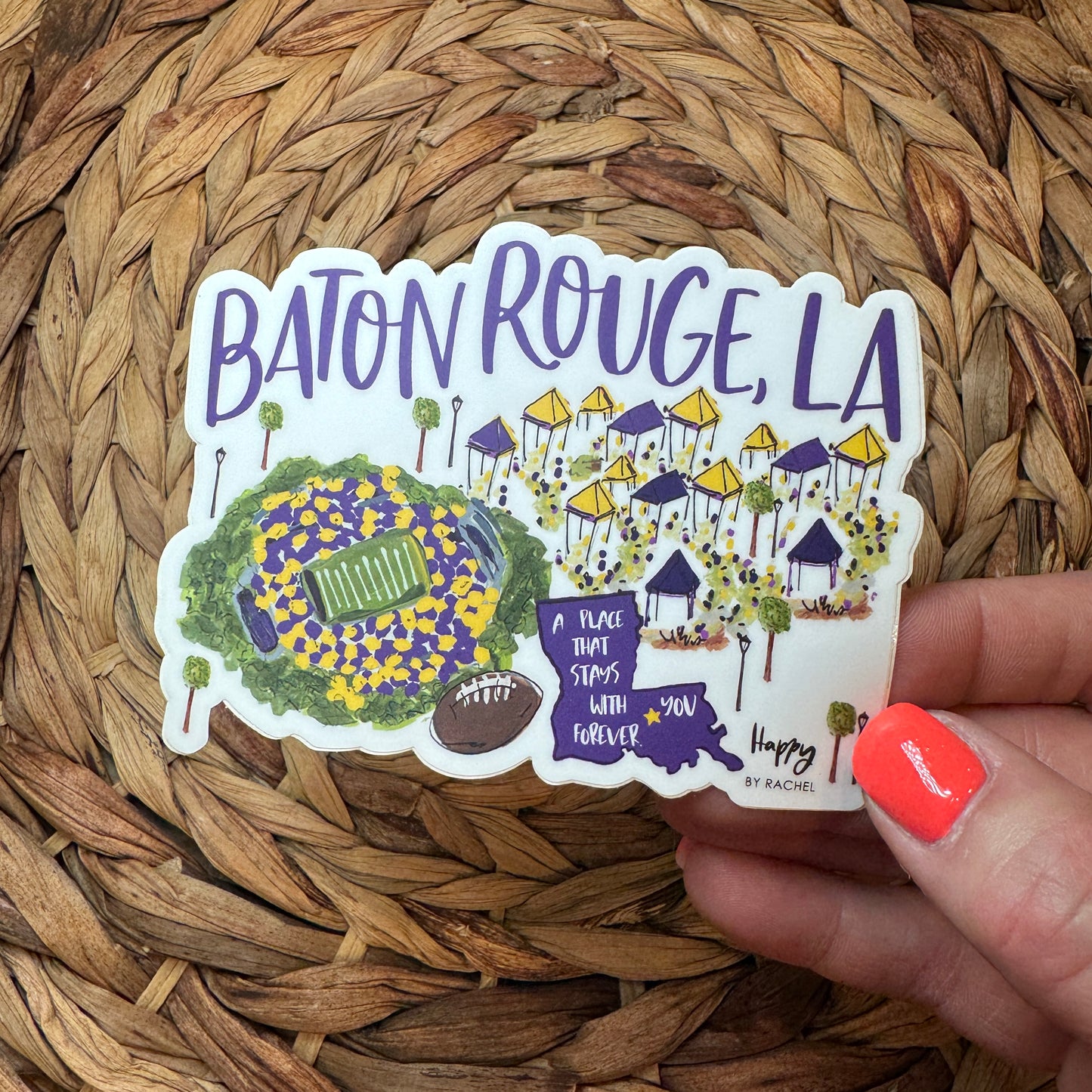 Baton Rouge, LA Game Day Sticker