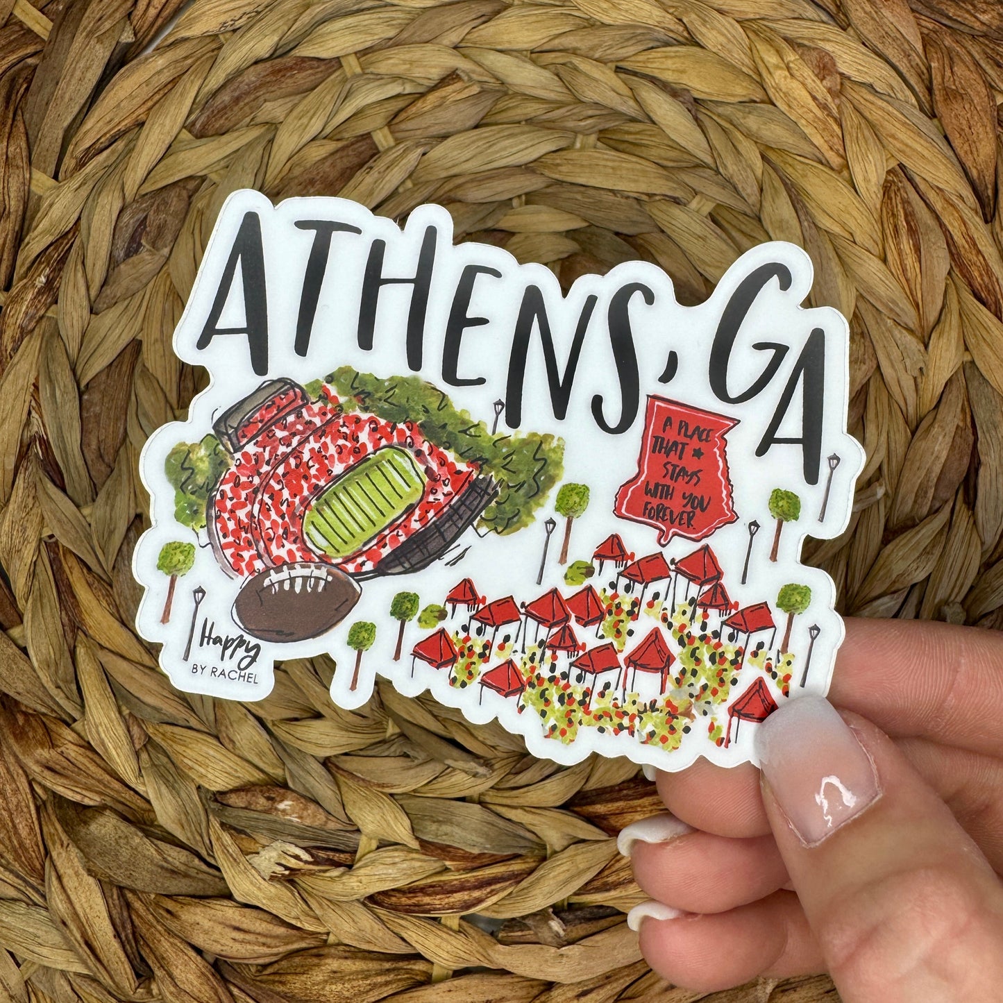 Athens, GA Game Day Sticker