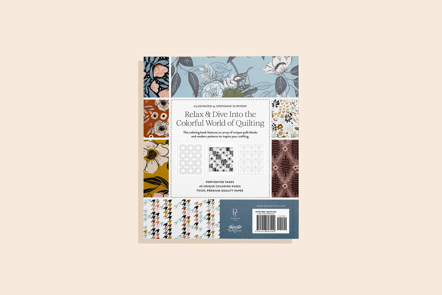 Modern Quilting Coloring Book: Adult Coloring Book