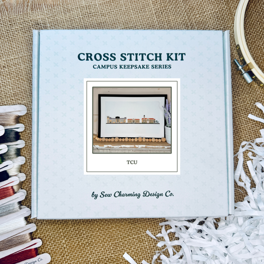 TCU Campus Cross Stitch Kit - Officially Licensed