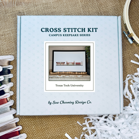 Texas Tech University Campus Cross Stitch Kit - Campus Keepsakes