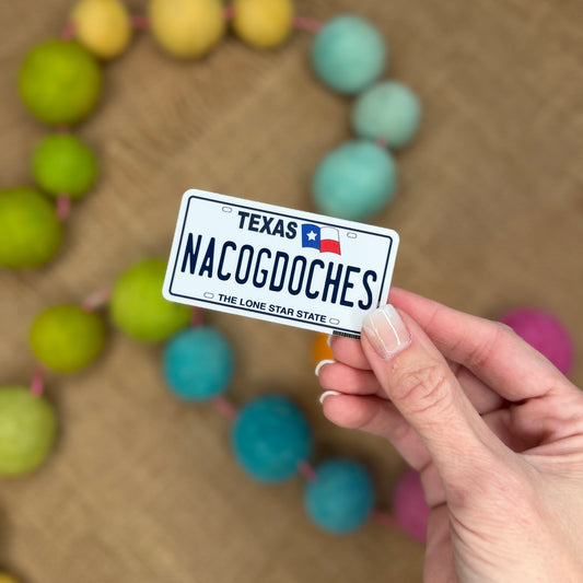 Nacogdoches, TX License Plate Sticker