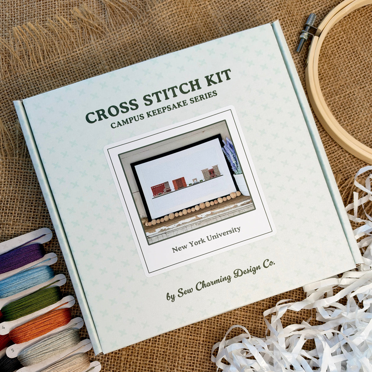 New York University Campus Cross Stitch Kit - Campus Keepsakes