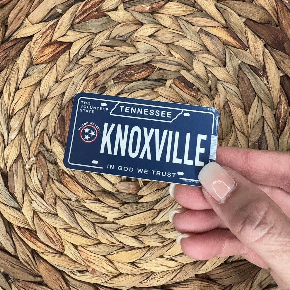Tn Plate Sticker Knoxville, TN License Plate Sticker – Sew Charming Design Co