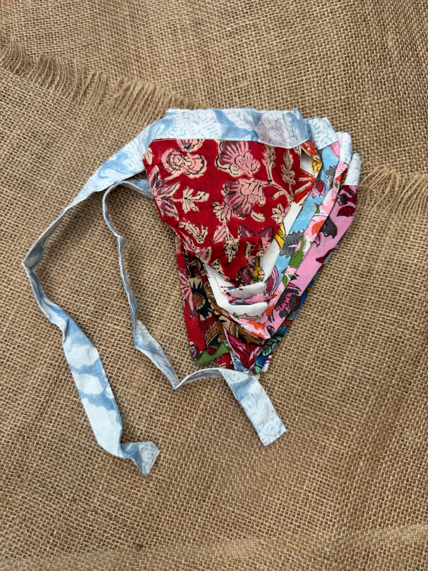 Quilted Pennant Banner | 84" Fabric Garland | Multi-Color