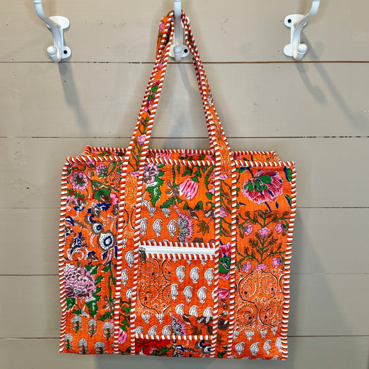 Charming Quilted Tote Bag