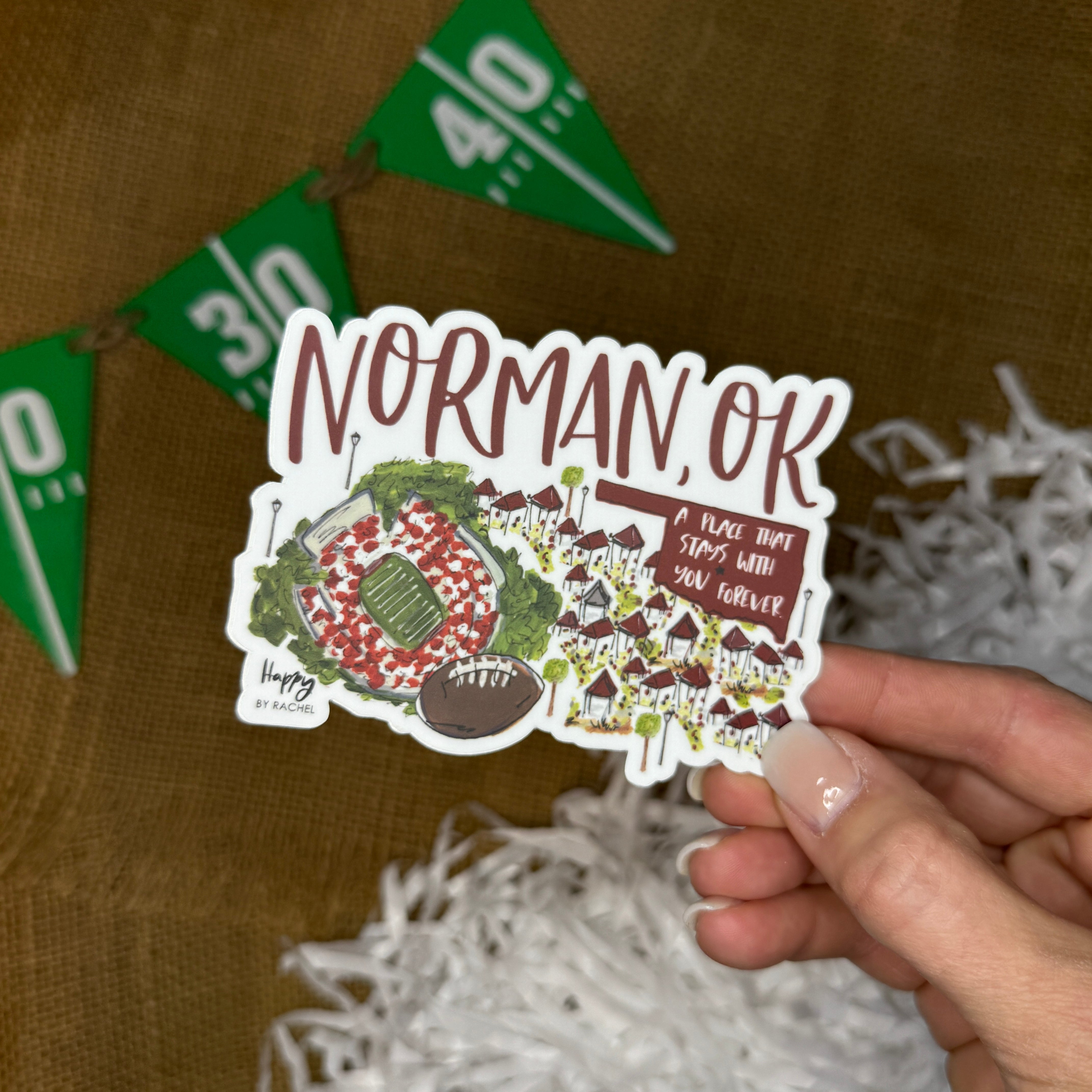 Norman, OK Game Day Sticker – Sew Charming Design Co