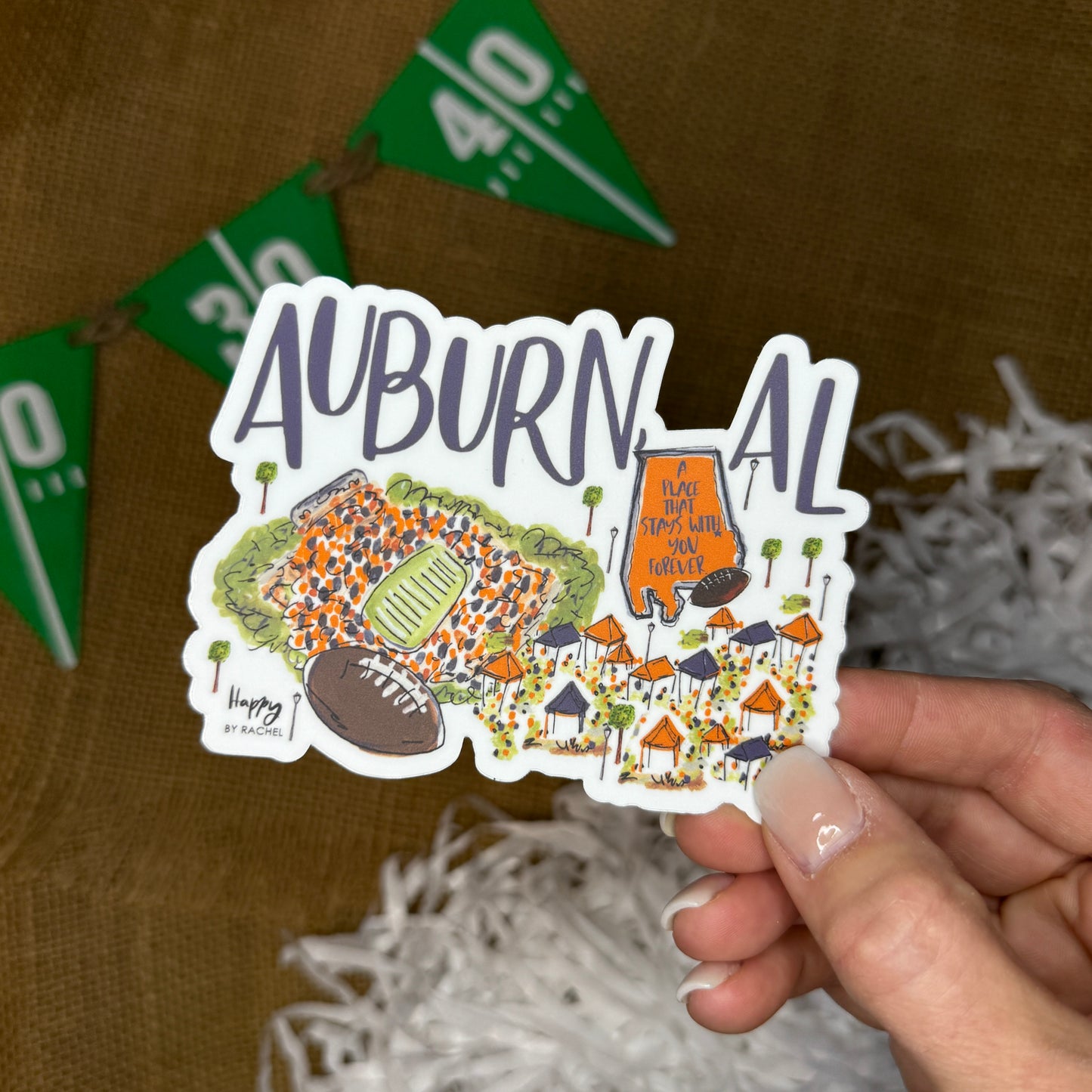 Auburn, AL Game Day Sticker