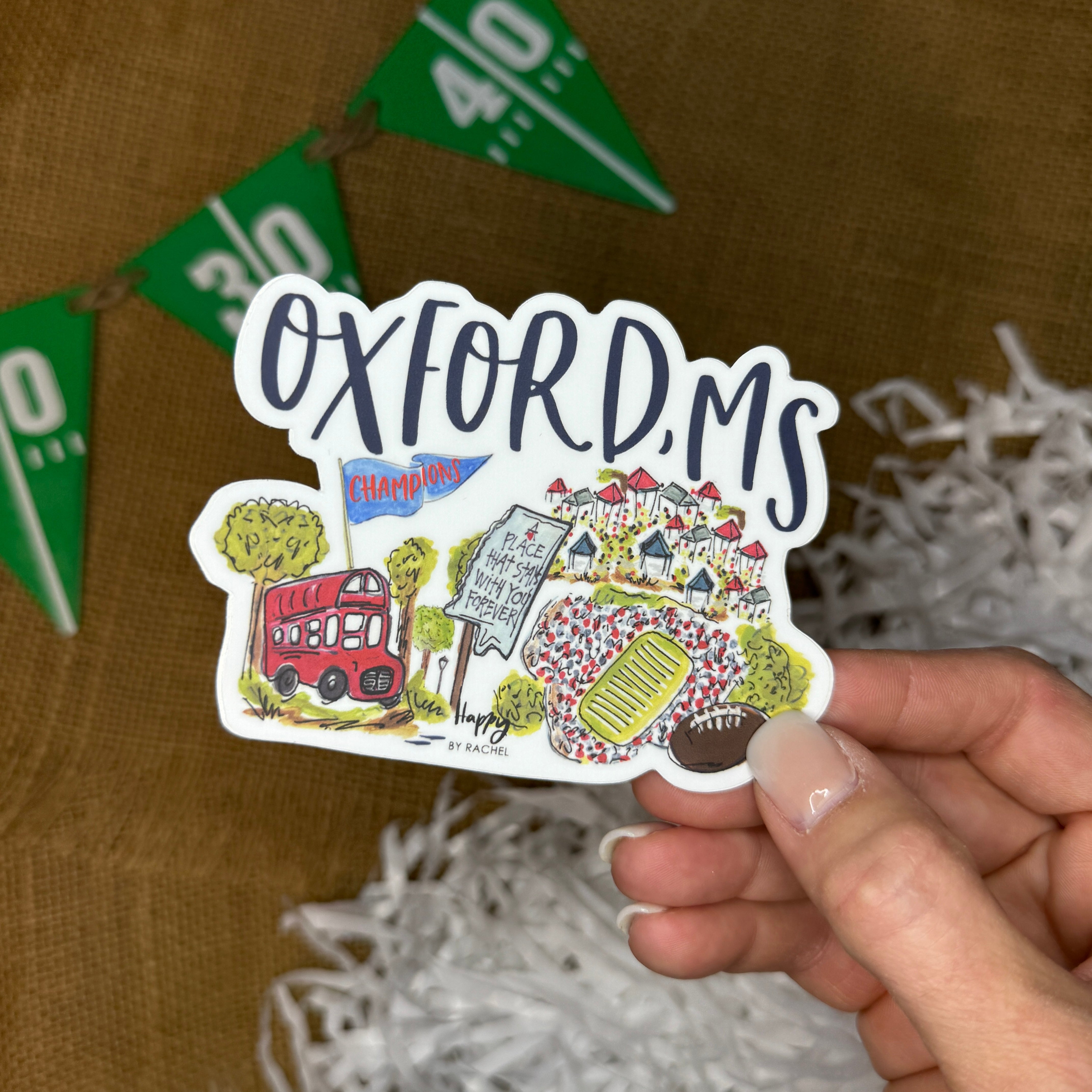 Oxford, MS Game Day Sticker – Sew Charming Design Co