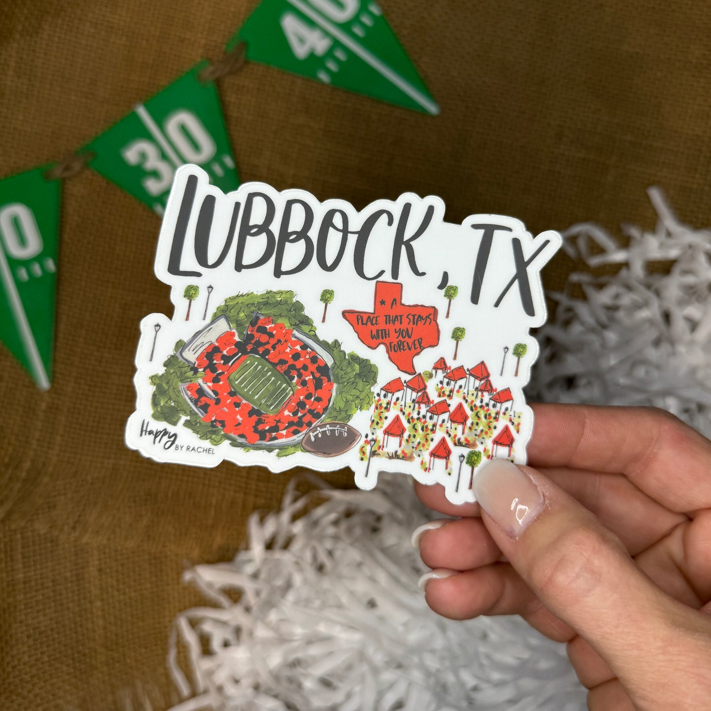 Lubbock, TX Game Day Sticker