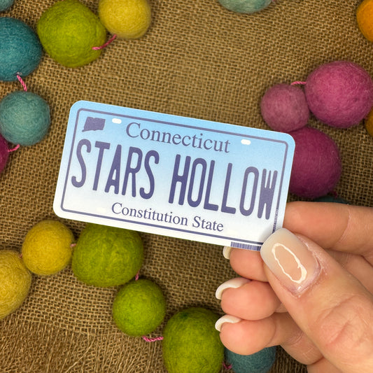 Stars Hollow, CT License Plate Sticker