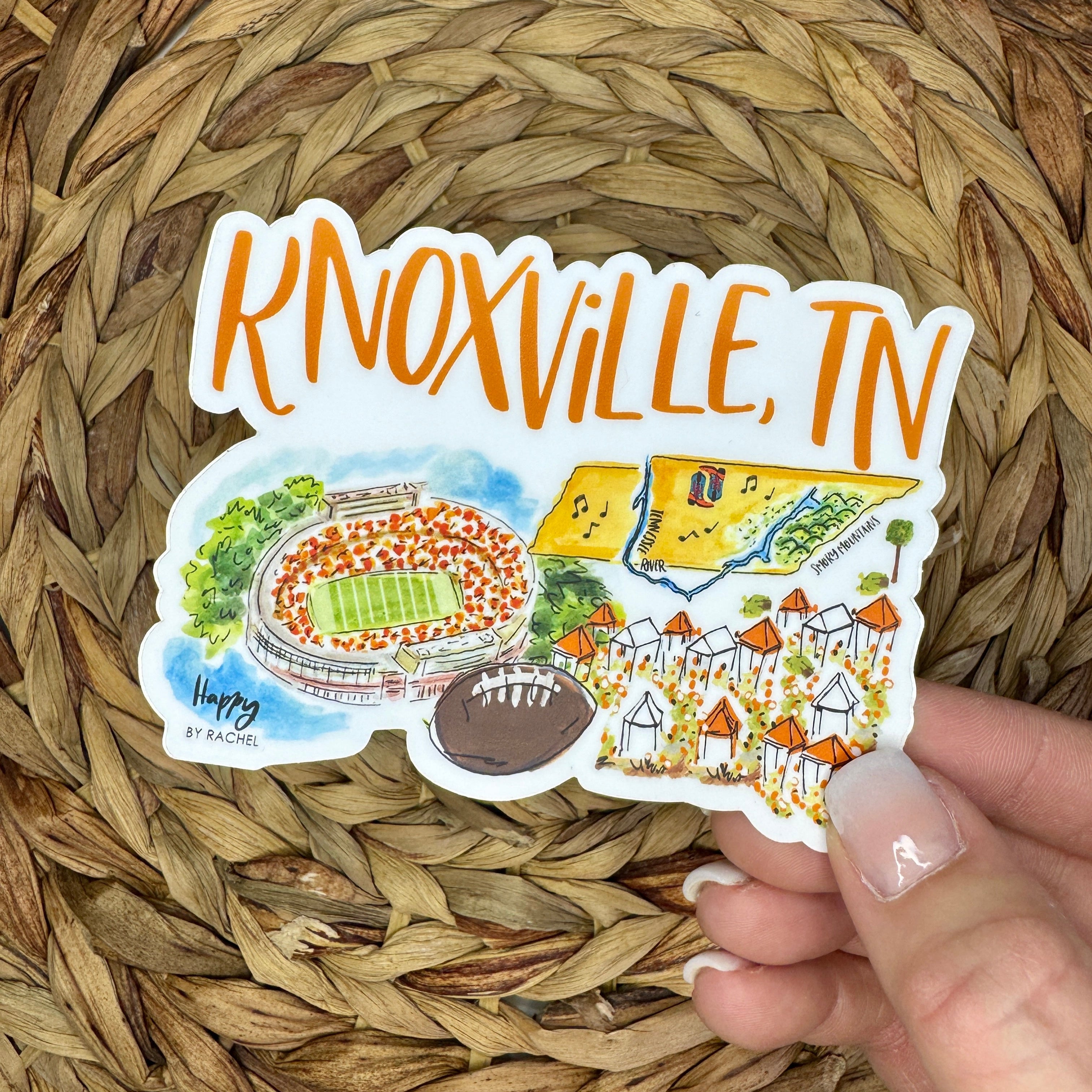 Tn Sticker Knoxville , TN Game Day Sticker – Sew Charming Design Co