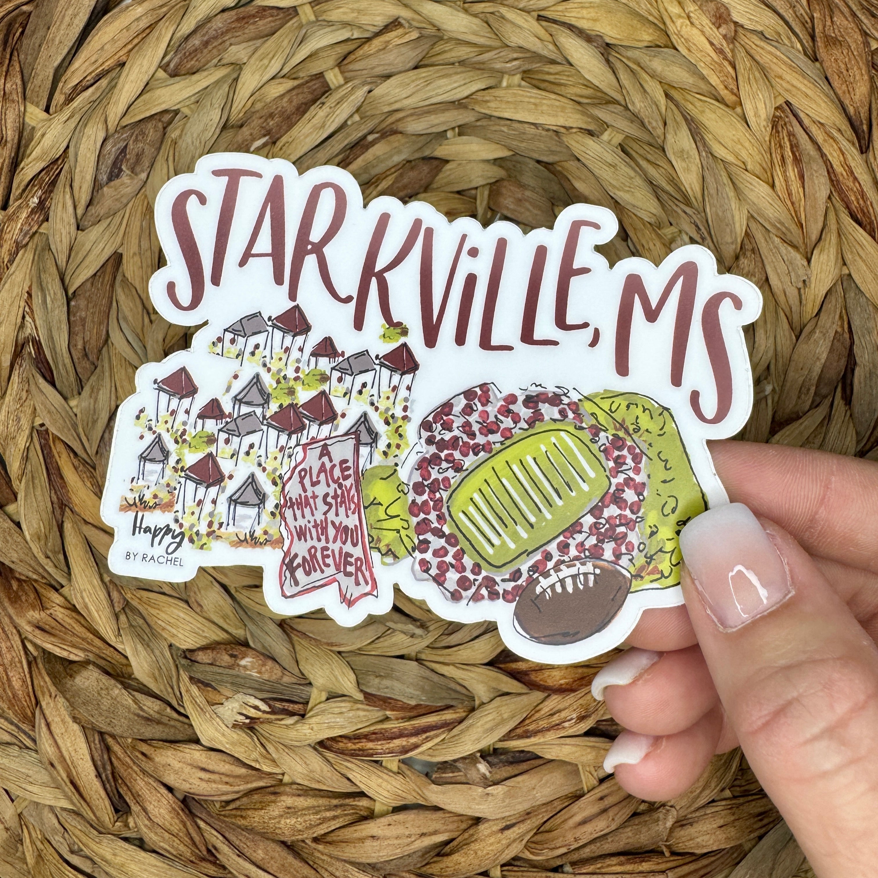 Starkville, MS Game Day Sticker – Sew Charming Design Co
