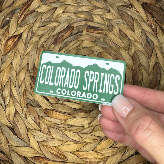 Colorado Springs, CO License Plate Sticker