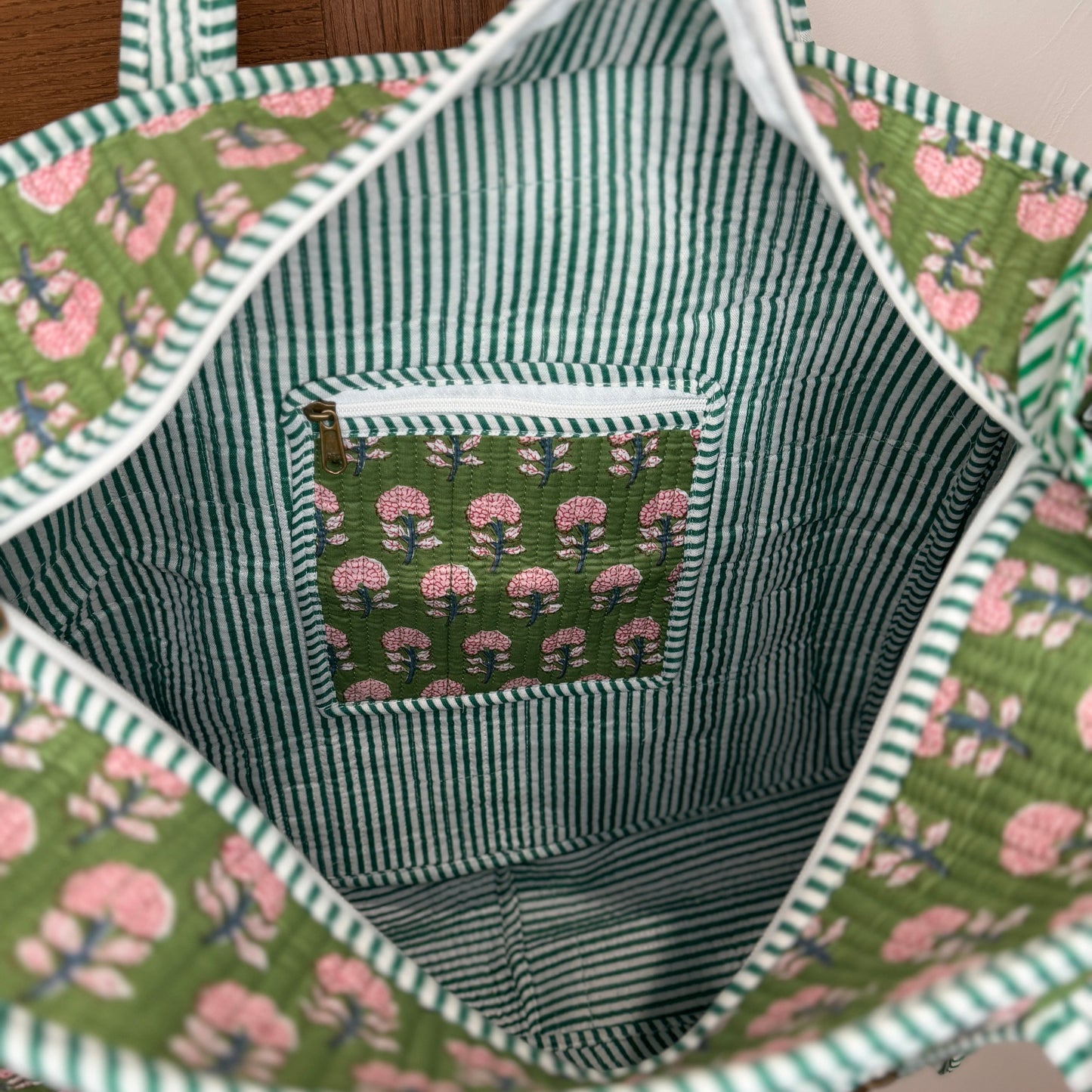 Charming Quilted Tote Bag