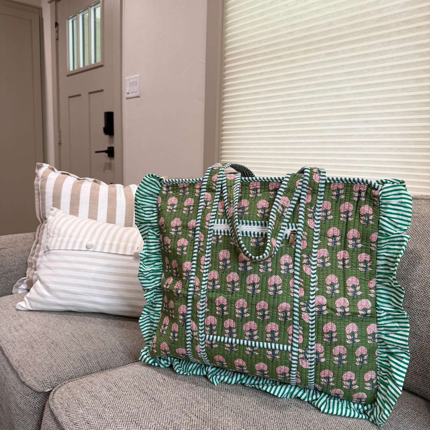 Charming Quilted Tote Bag