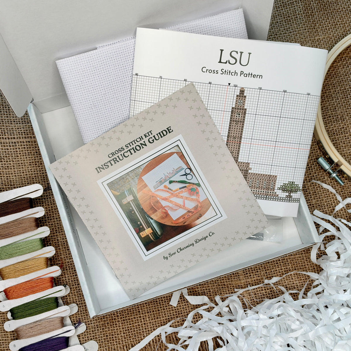 LSU Campus Cross Stitch Kit - Campus Keepsakes