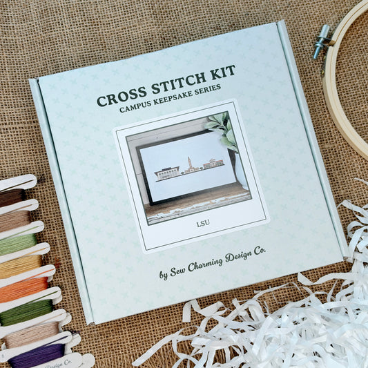LSU Campus Cross Stitch Kit - Campus Keepsakes