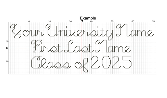 Personalized Backstitch Wording PATTERN - DOWNLOAD
