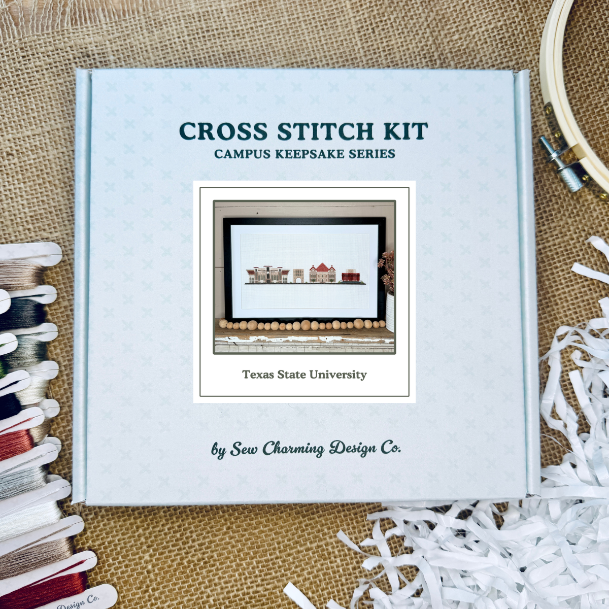 Texas State University Campus Cross Stitch Kit - Campus Keepsakes