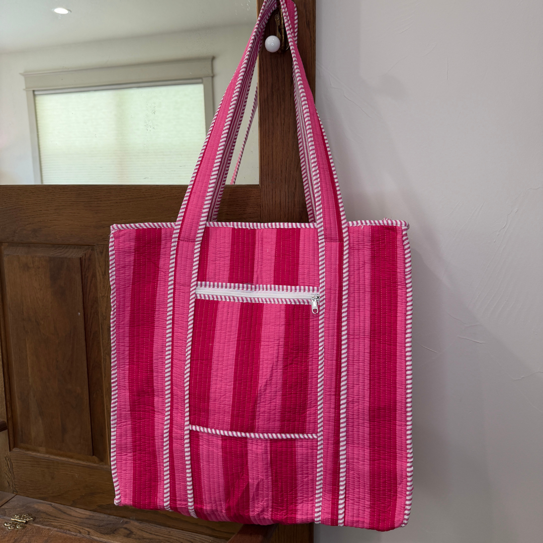 Charming Quilted Tote Bag