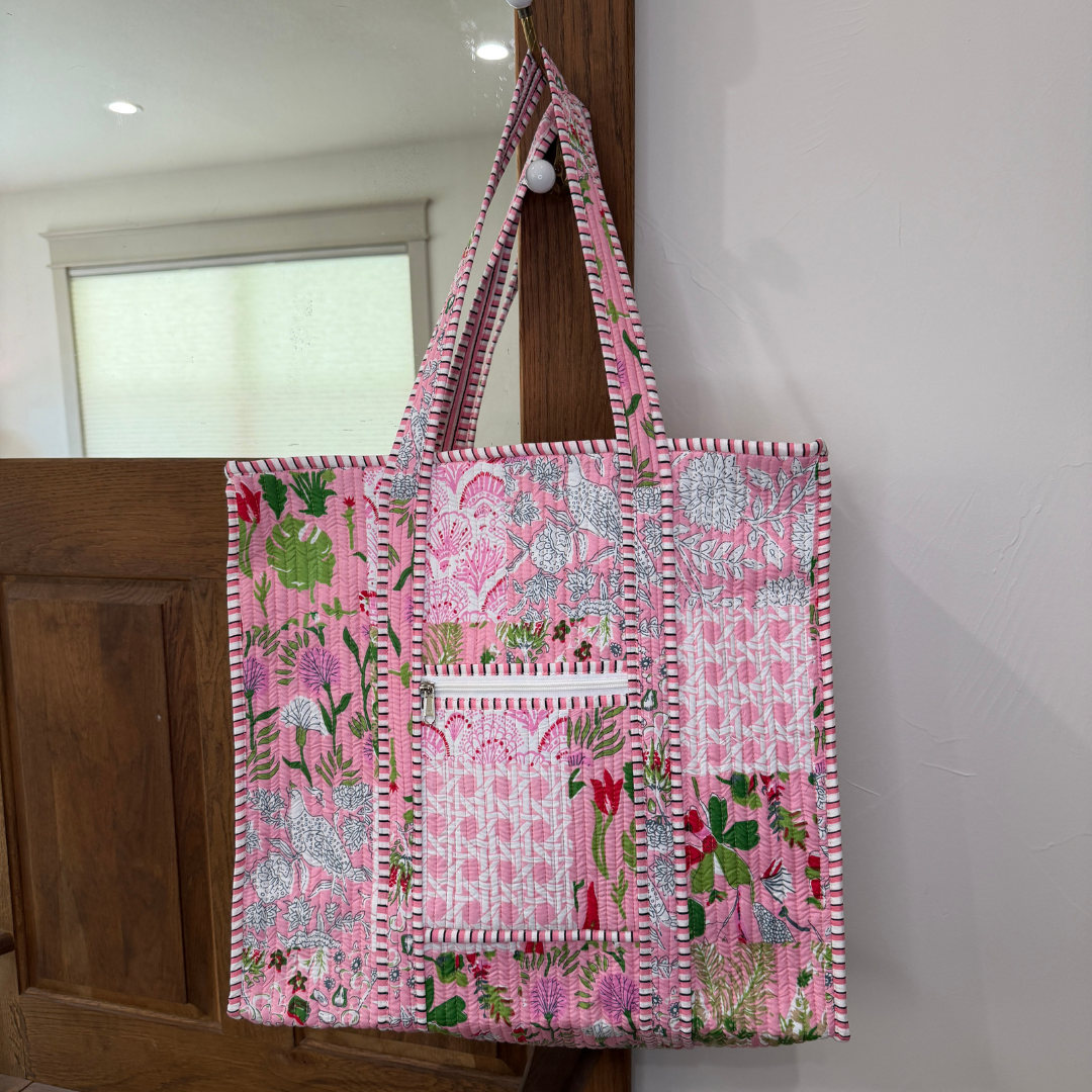 Charming Quilted Tote Bag