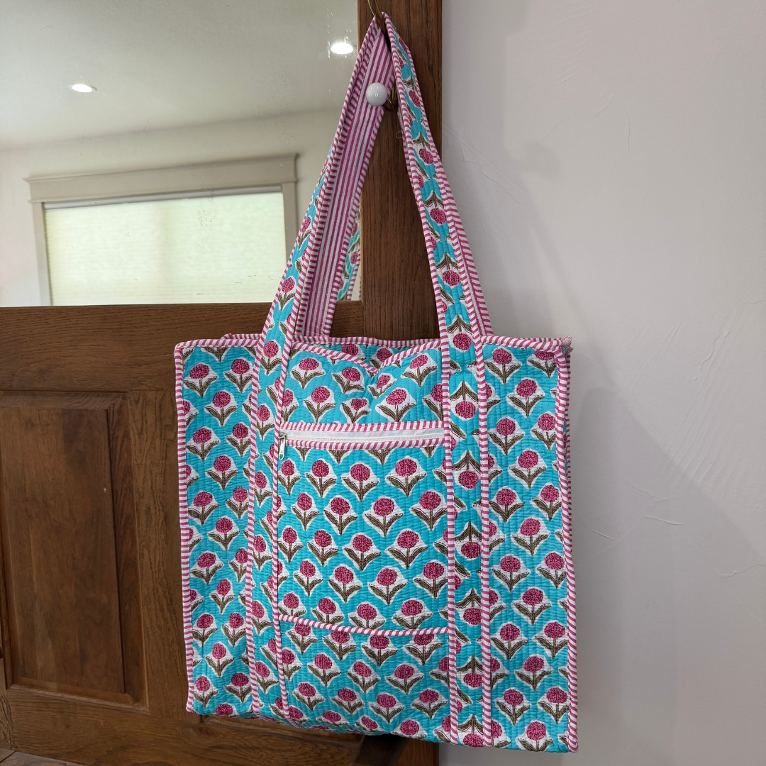 Charming Quilted Tote Bag