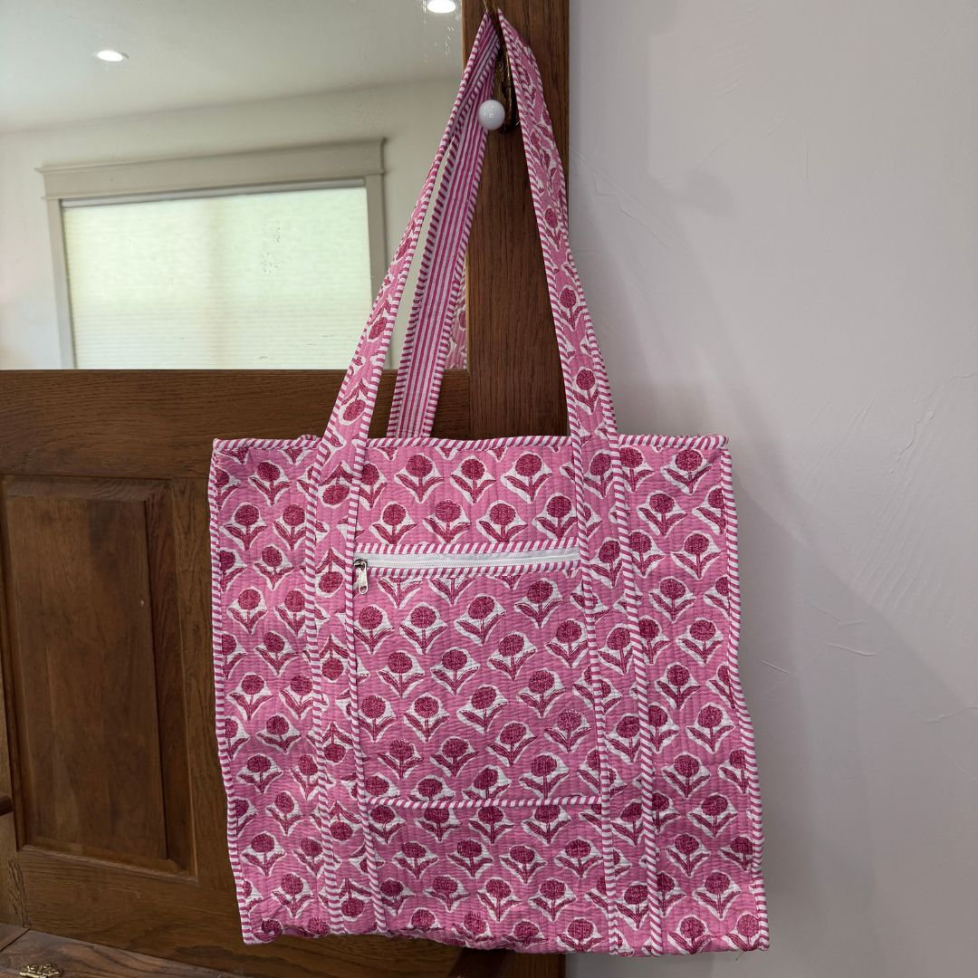 Charming Quilted Tote Bag