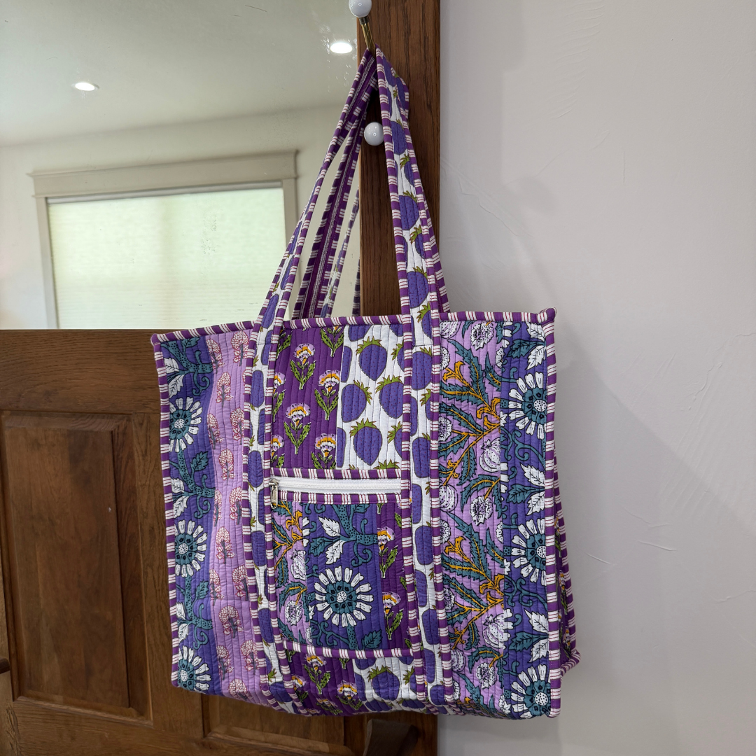 Charming Quilted Tote Bag