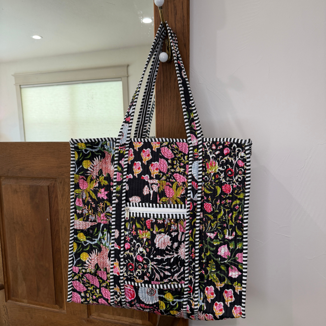 Charming Quilted Tote Bag
