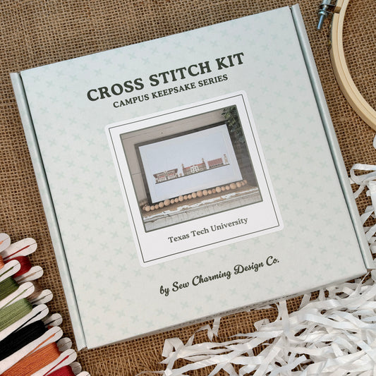 Texas Tech University Campus Cross Stitch Kit - Campus Keepsakes