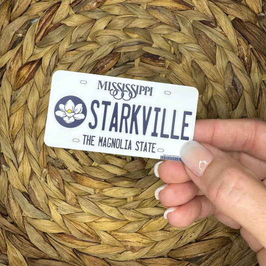 Starkville, MS License Plate Sticker