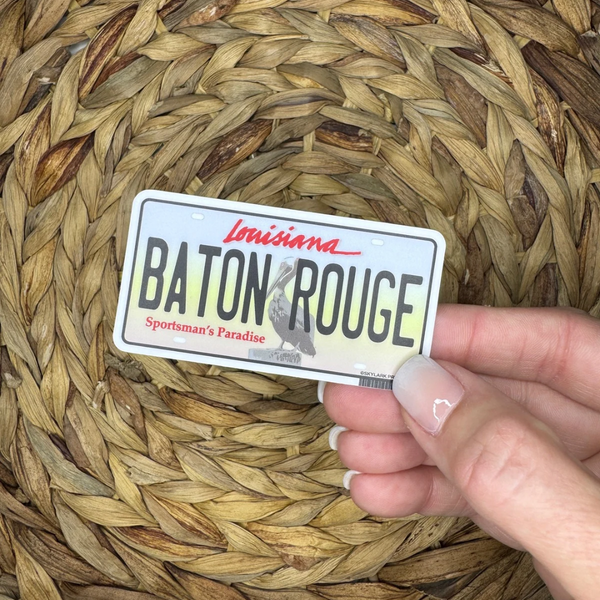 Baton Rouge, LA License Plate Sticker – Sew Charming Design Co