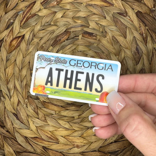 Athens, GA License Plate Sticker