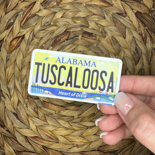 Tuscaloosa, AL License Plate Sticker