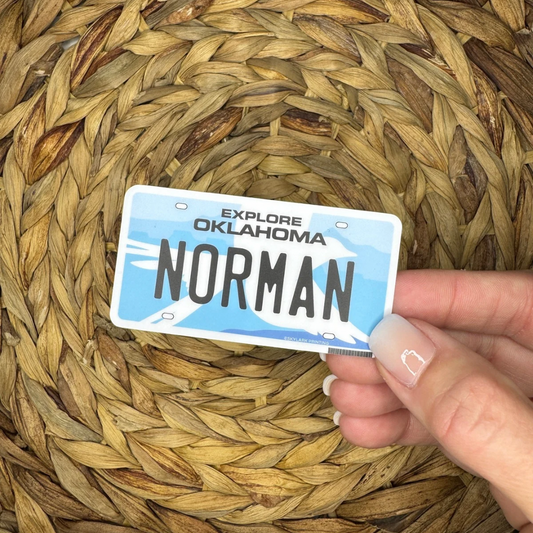 Norman, OK License Plate Sticker